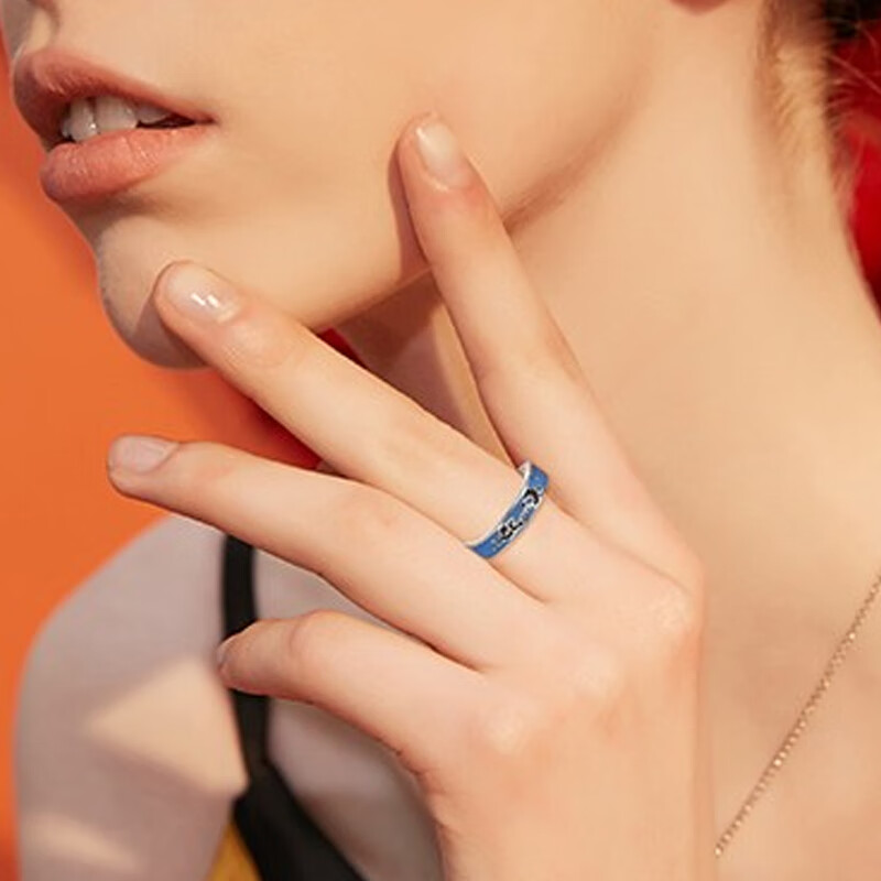 卡蒂罗 撞色925银戒指