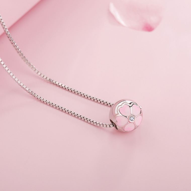 银时代S925银樱花项链