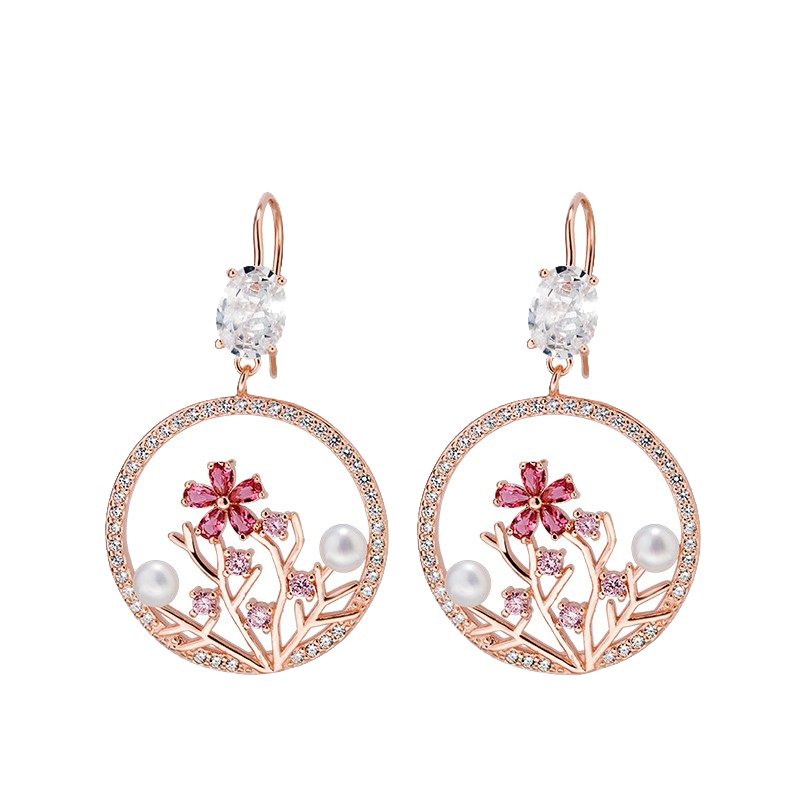 Eternelle 玫瑰金耳饰