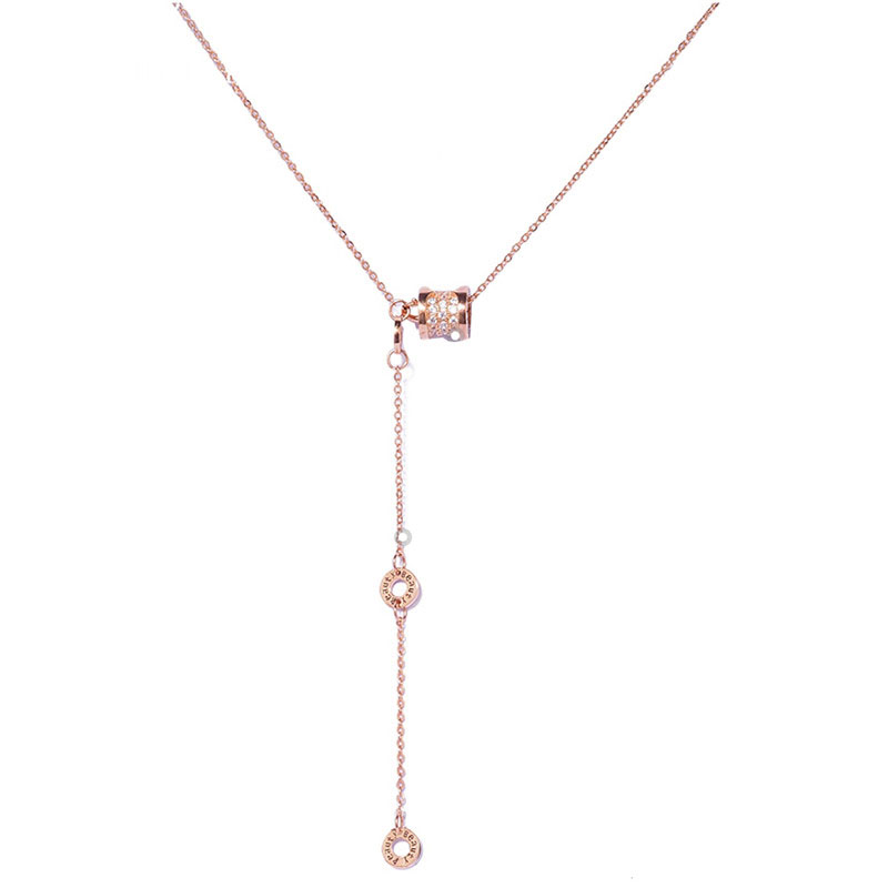 劳拉图 小蛮腰镀玫瑰金项链