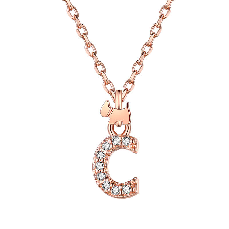 瑷嘉莎 纯银字母吊坠