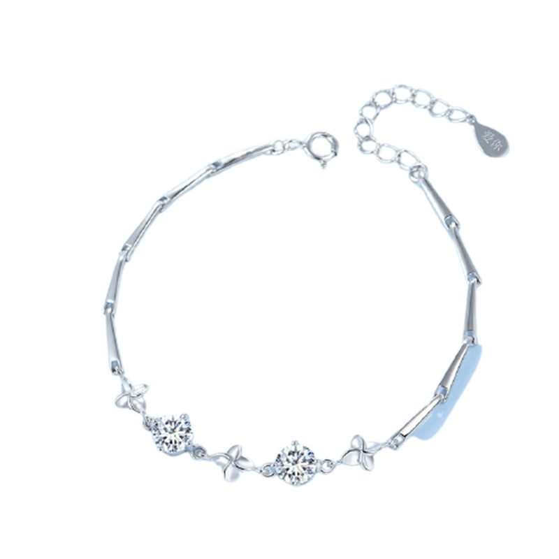 卡蒂罗 925纯银四叶草手链