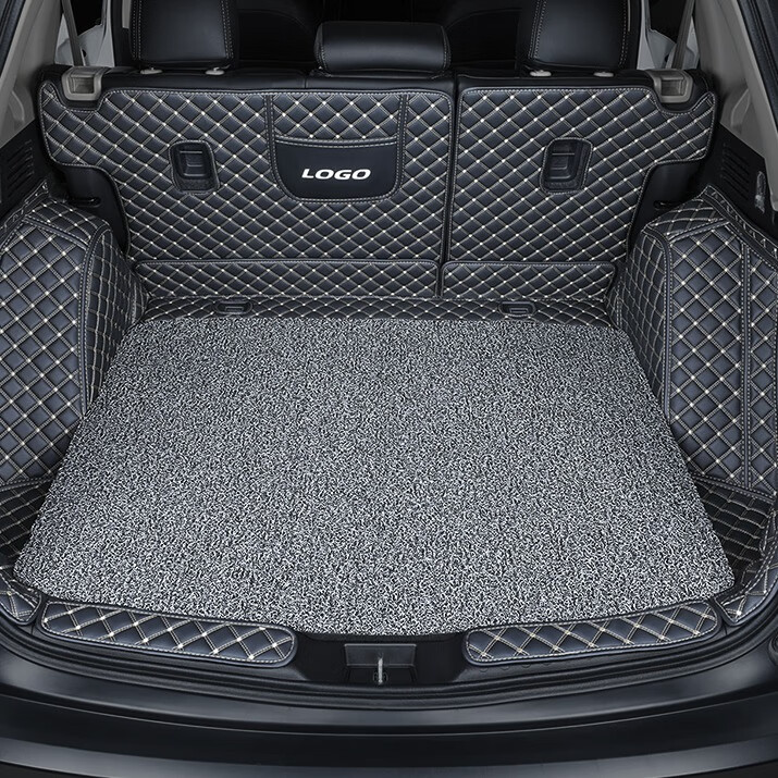 指南针 全包黑灰色后备箱垫