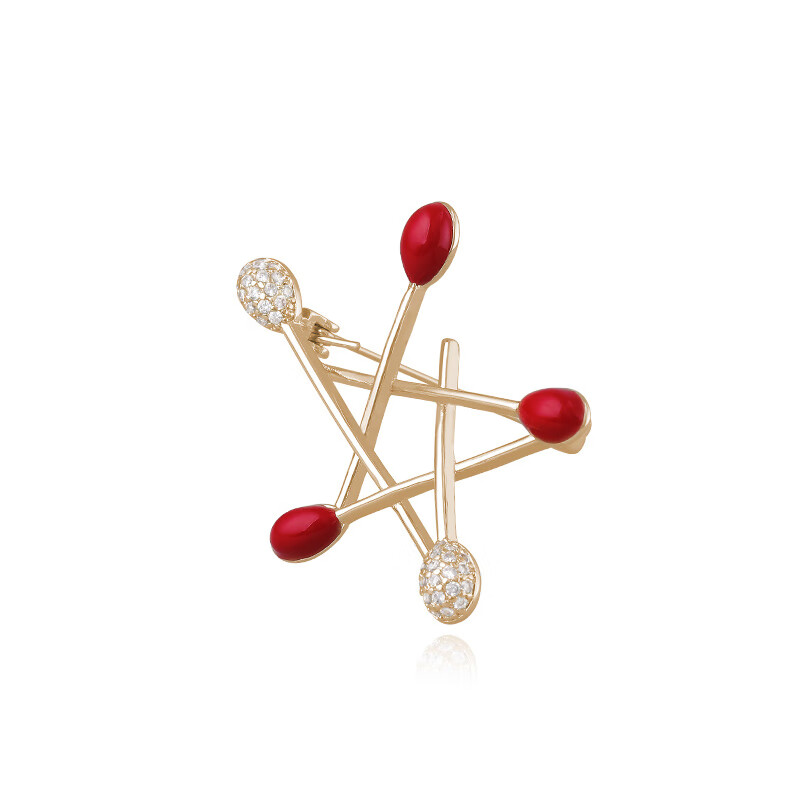 shesgirl火柴造型胸针