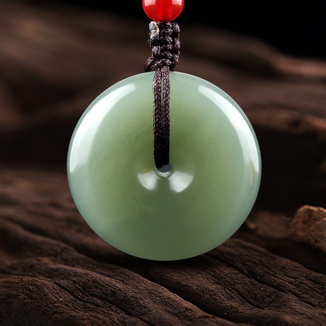 和玉缘 青玉平安扣吊坠