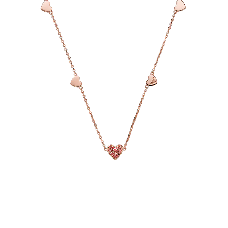 阿玛尼 小红心项链