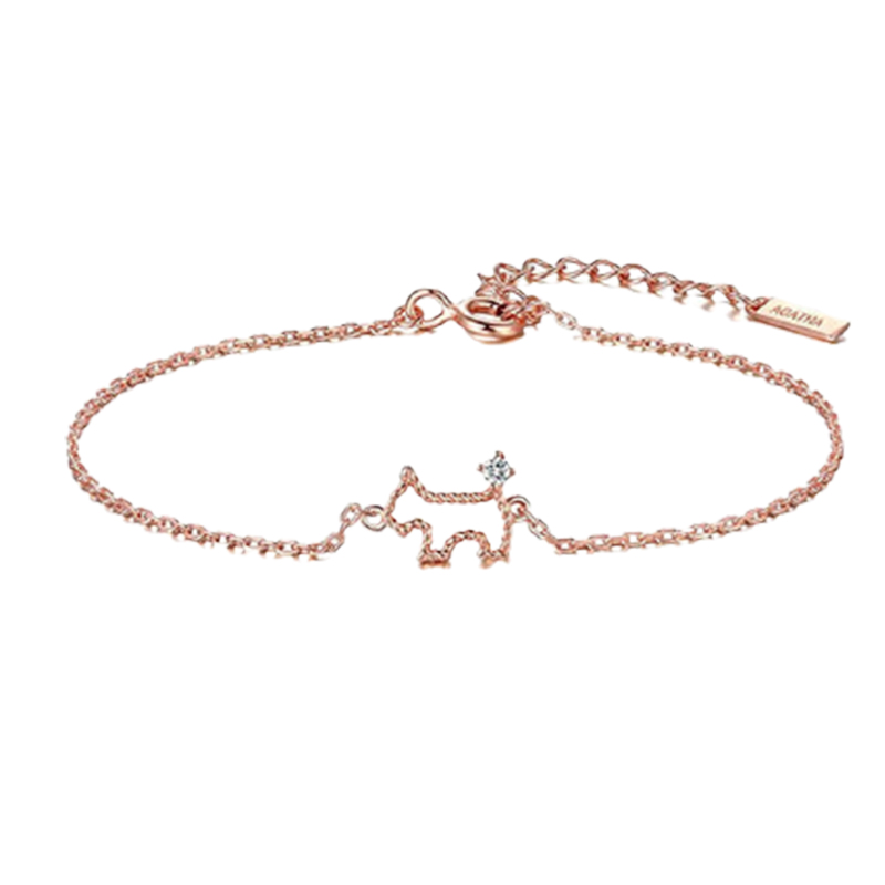 瑷嘉莎 镂空小狗 手链