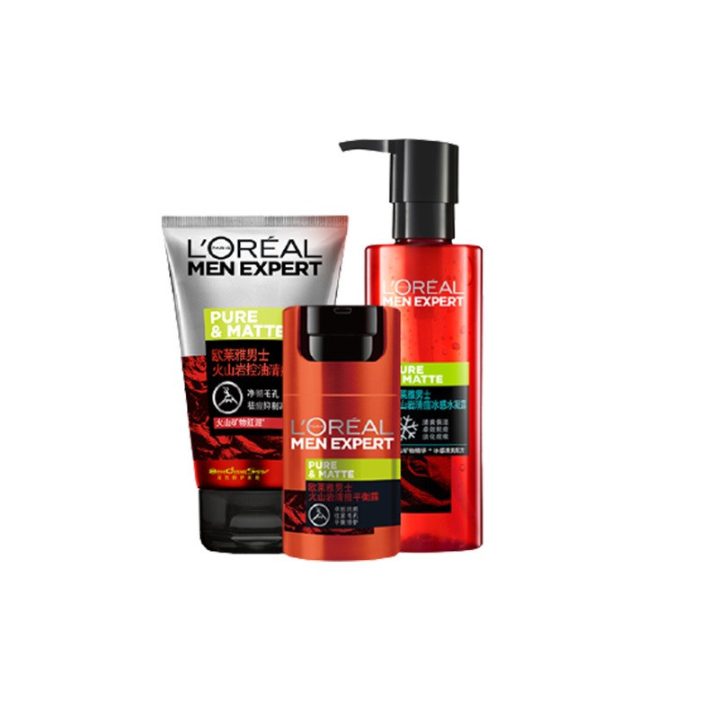 欧莱雅 控油抗痘 男士套装