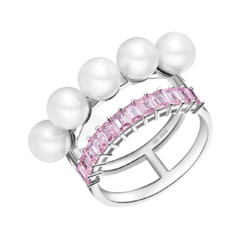 何方珠宝芭比波波双层戒指