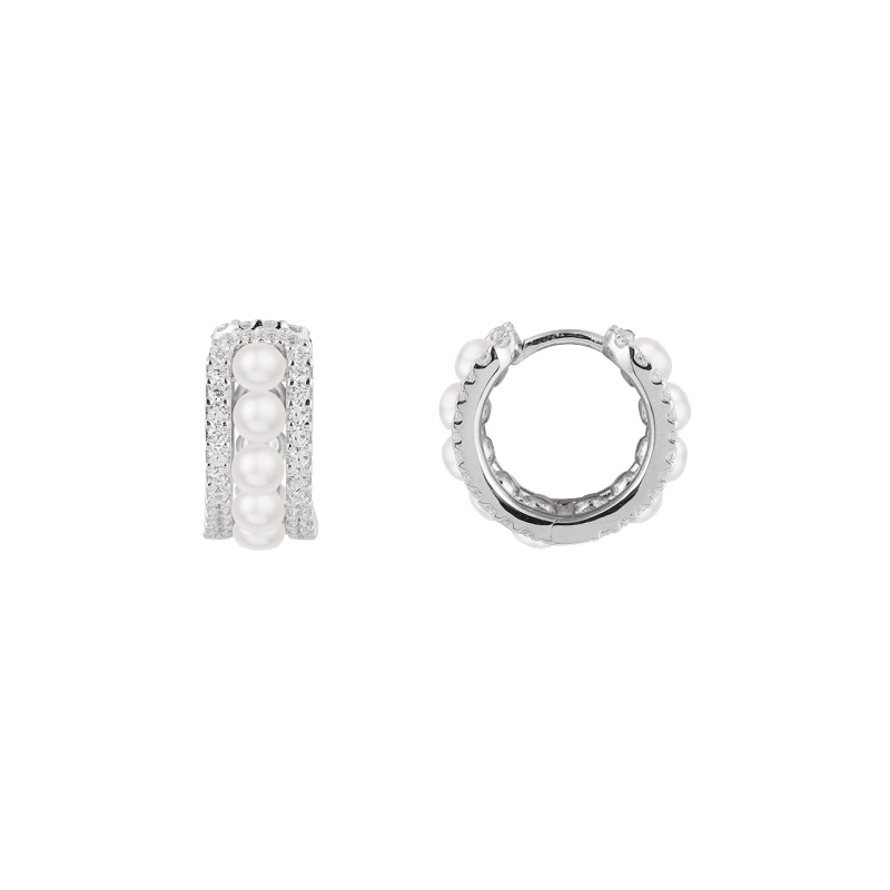 APM 珍珠圈圈耳饰