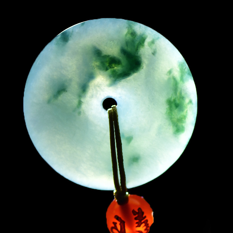 可玉可求 平安扣翡翠吊坠