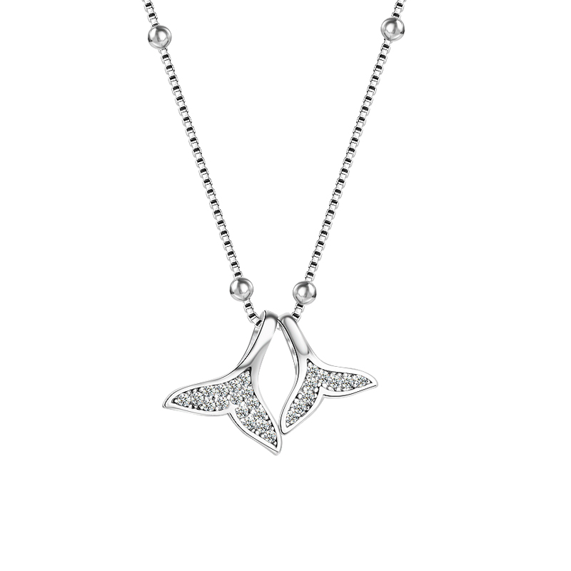 老银坊 灵动鱼尾项链