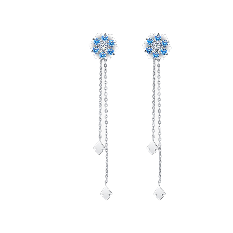 卡蒂罗 纯银雪花耳饰