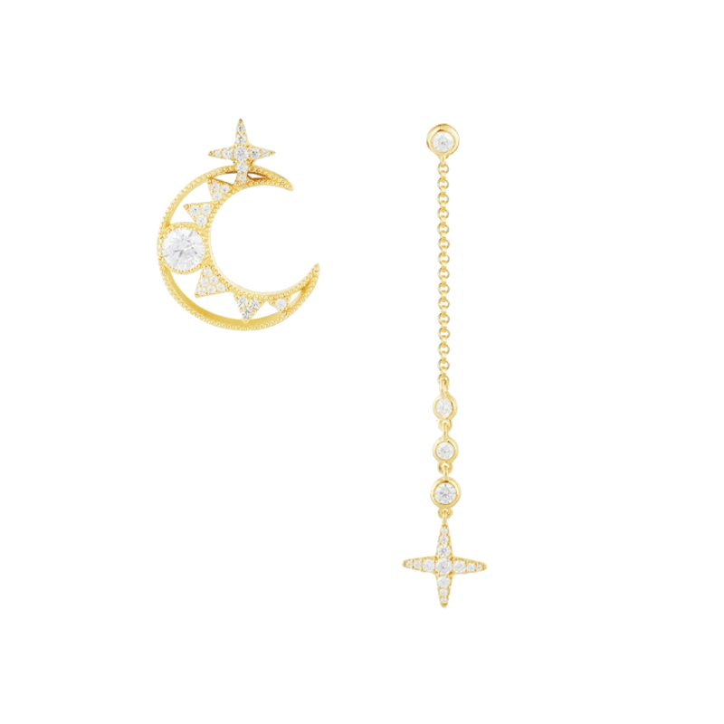 APM 不对称梦幻星月耳饰