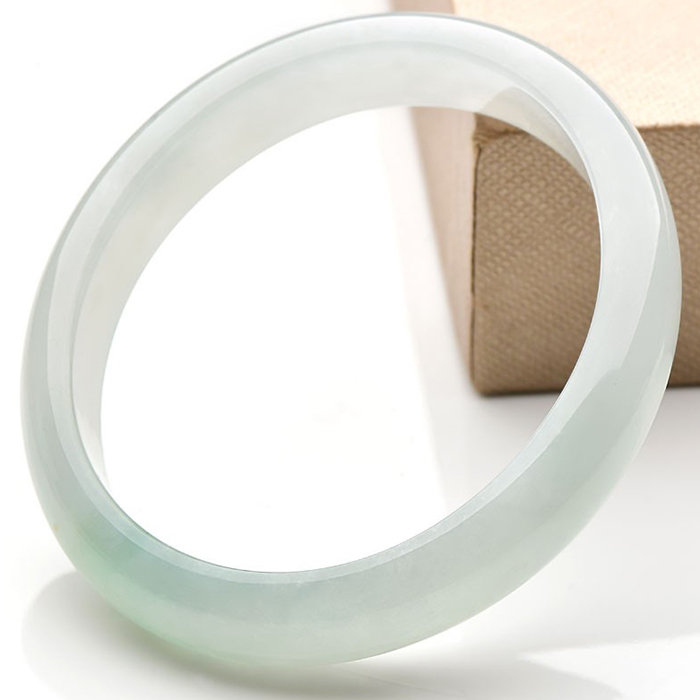 可玉可求冰种飘蓝花翡翠手镯