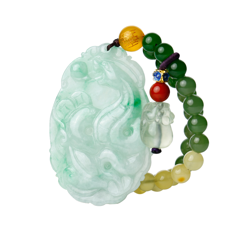 吉照堂 清透亮泽 翡翠吊坠