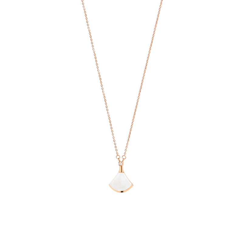 宝柏莉 白贝扇形 项链