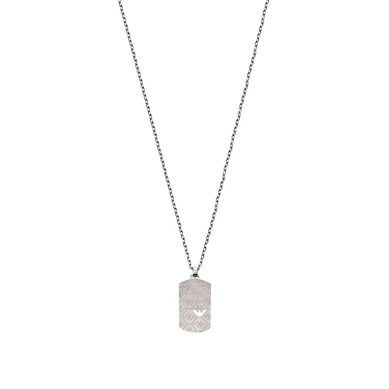 阿玛尼 个性银色鹰标 项链