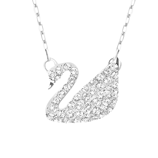 施华洛世奇镀白金天鹅项链