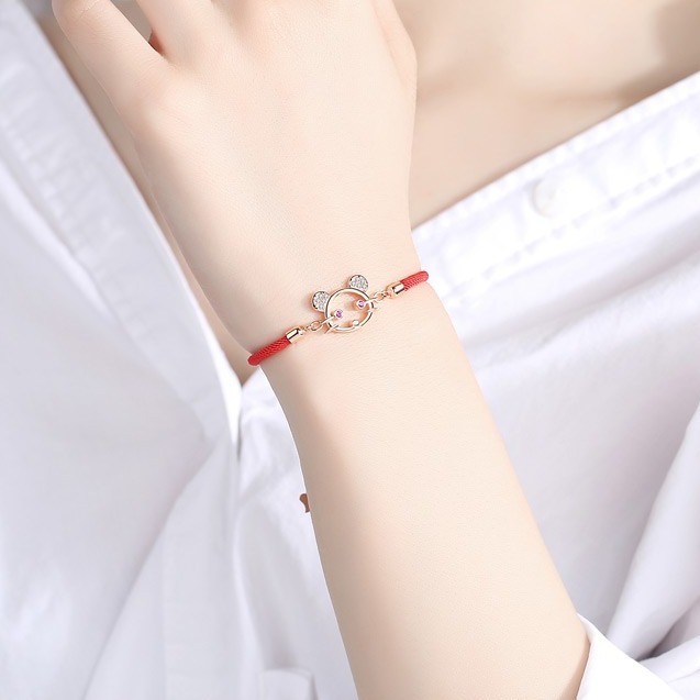 银千惠生肖猪纯银手链