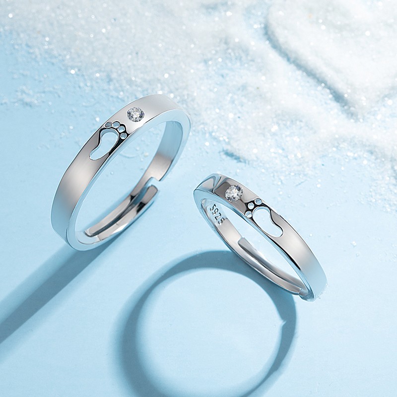 沫兰 爱的足迹 情侣戒指