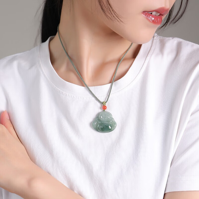 净心石 大肚弥勒佛 翡翠吊坠