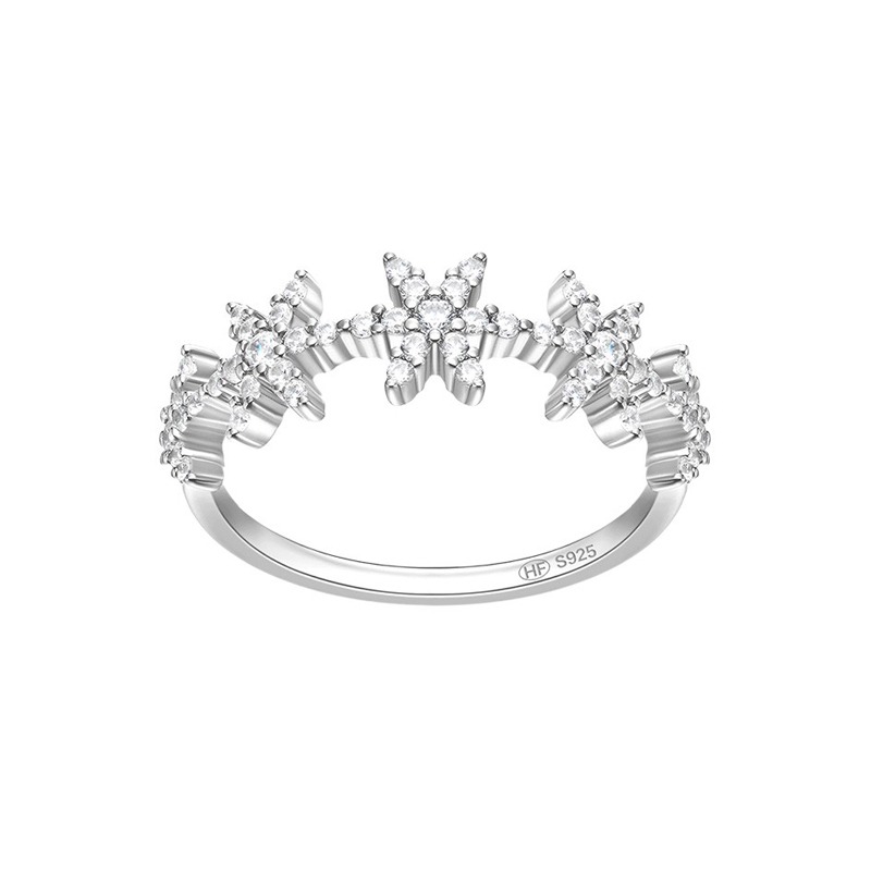 何方珠宝 雪花造型 戒指