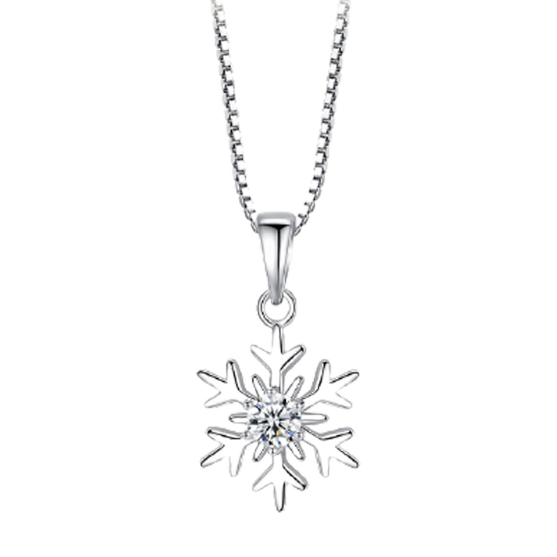 银千惠雪花吊坠项链