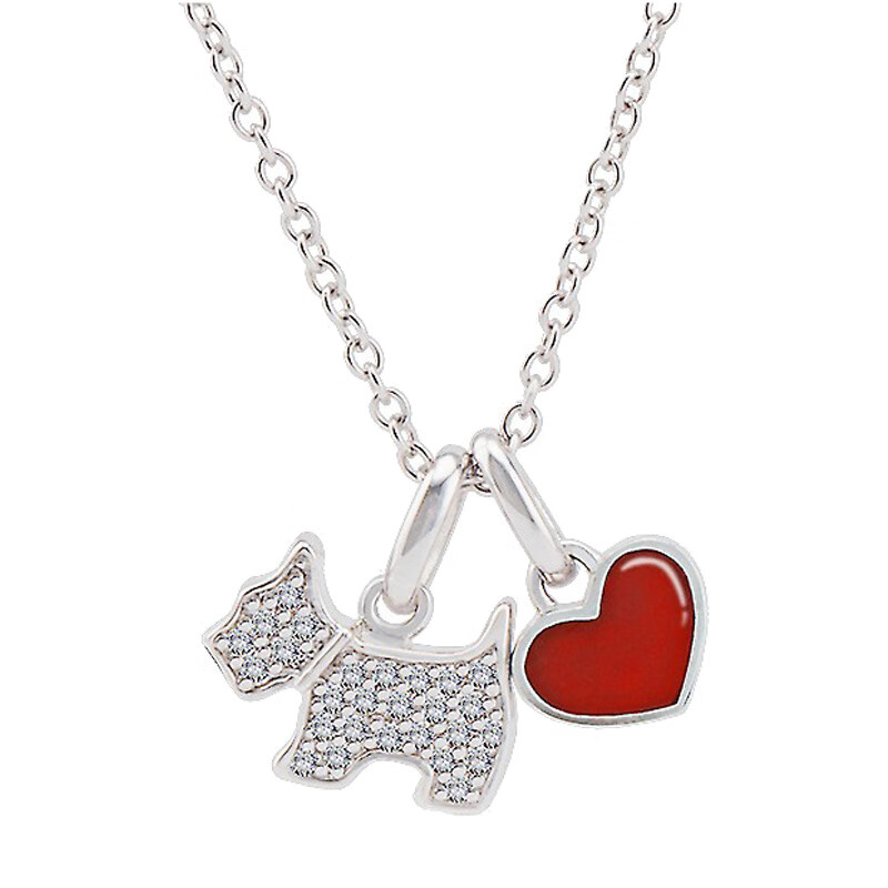 AGATHA爱心小狗项链