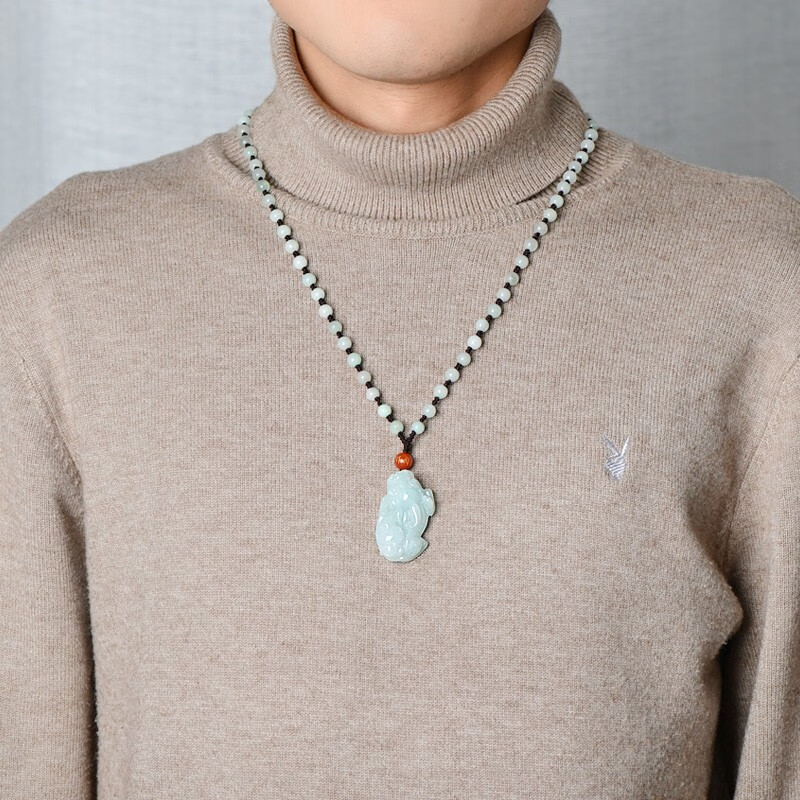 可玉可求 翡翠玉貔貅吊坠