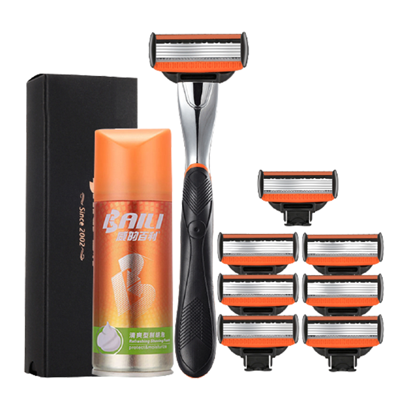 百利 亮光银色剃须刀