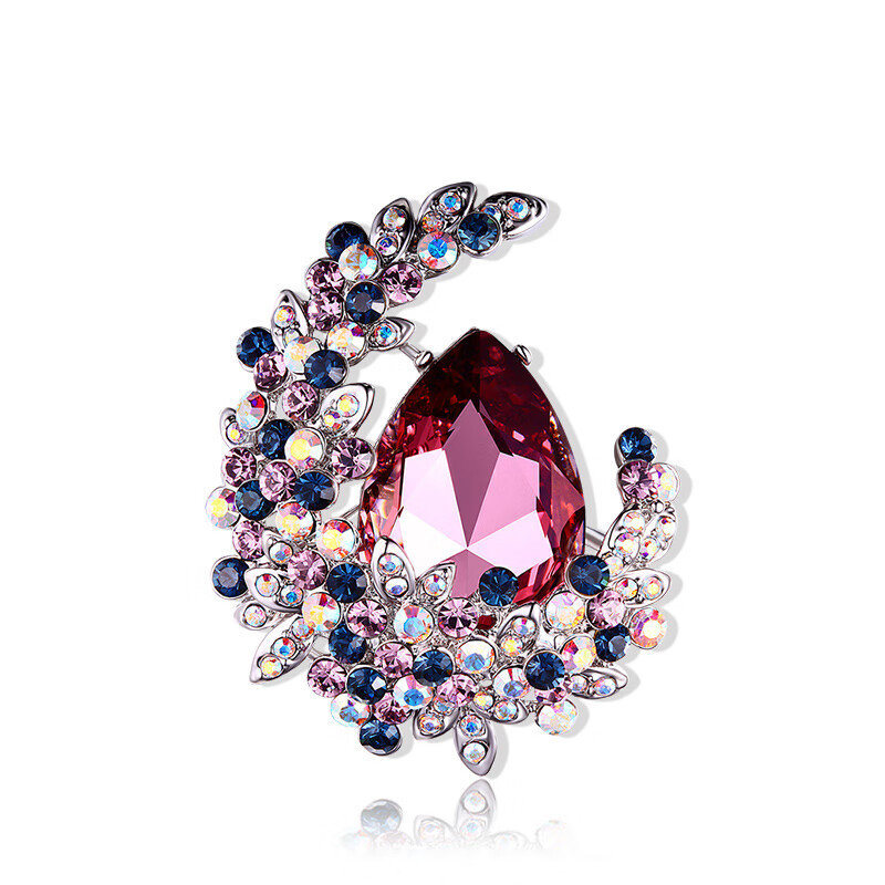 唐后优雅水晶胸针