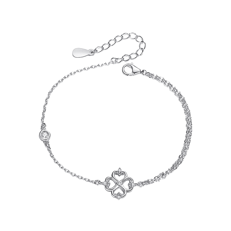 黛洛奇 镂空四叶草手链