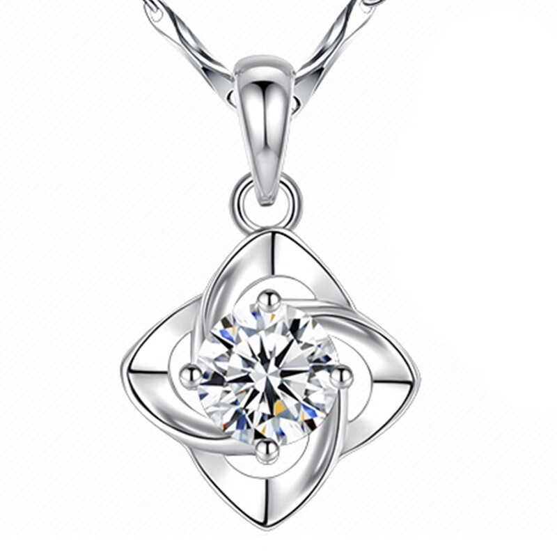 朵菲 四叶草莫桑钻 项链