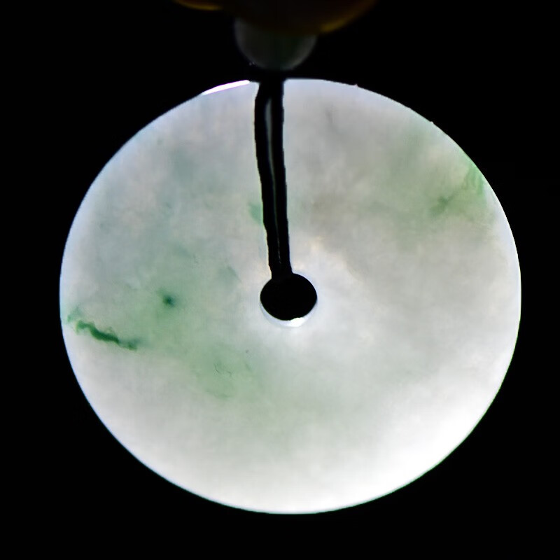 可玉可求 平安扣翡翠吊坠