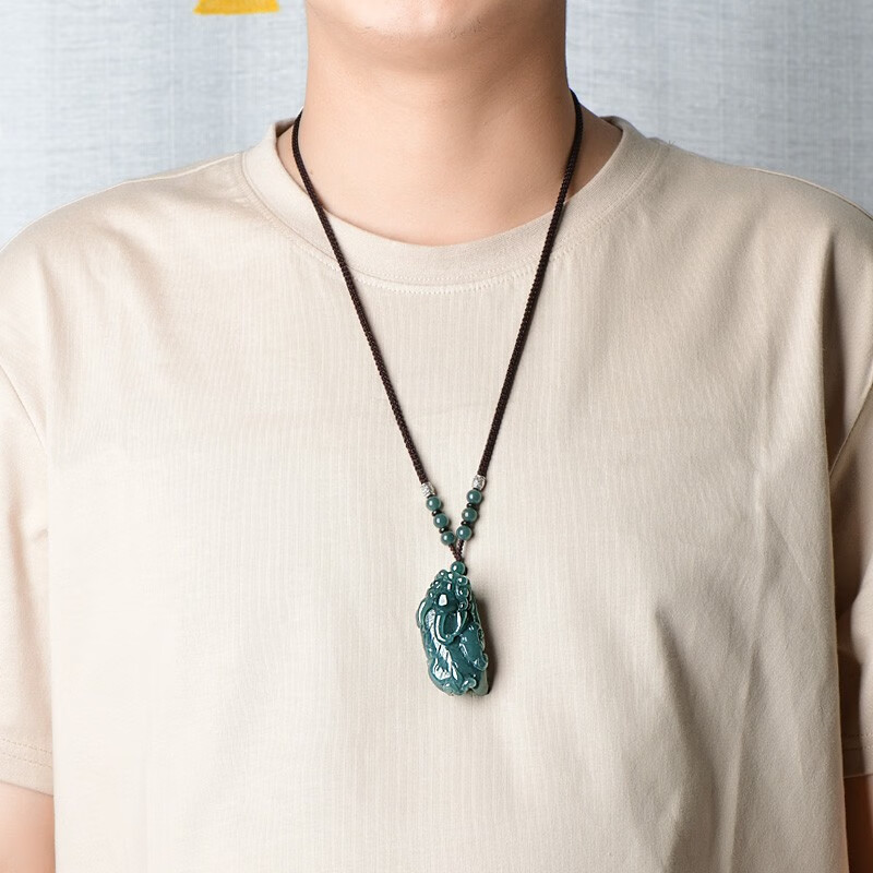 可玉可求 油青貔貅吊坠