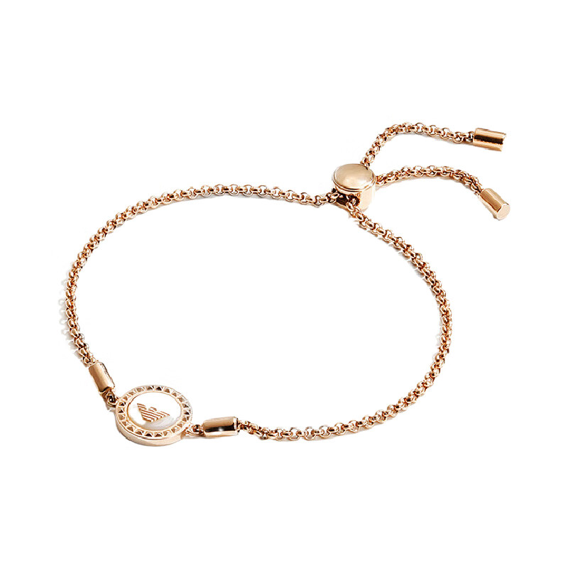 阿玛尼玫瑰金鹰标手链手链