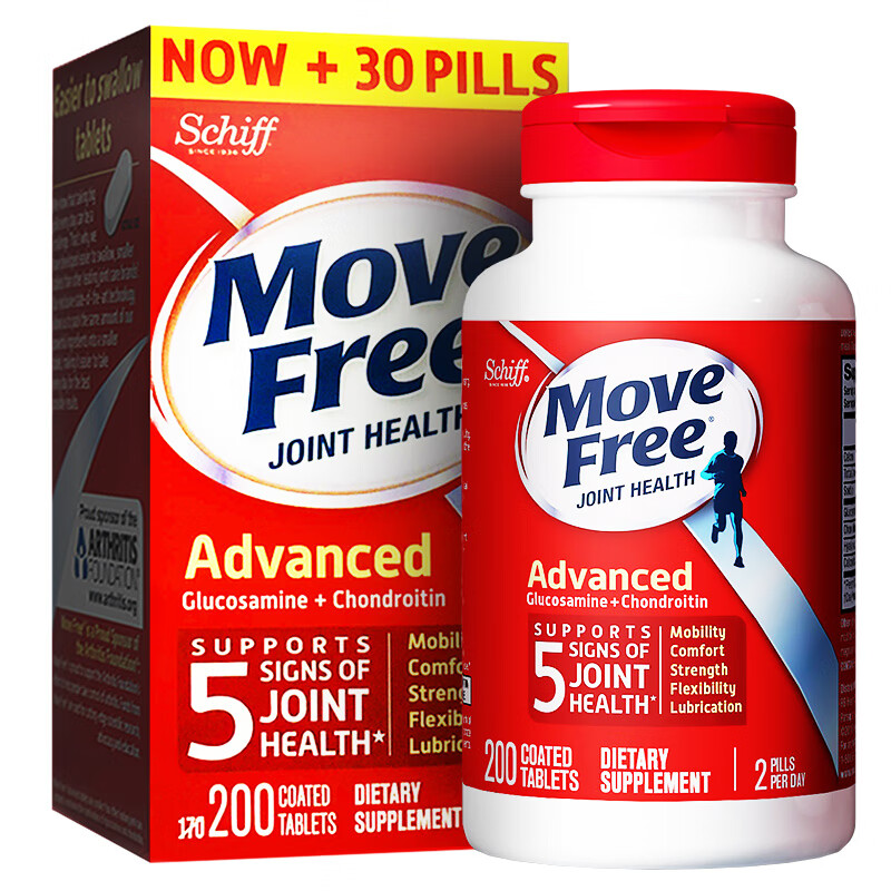 旭福 红瓶氨糖软骨素钙片