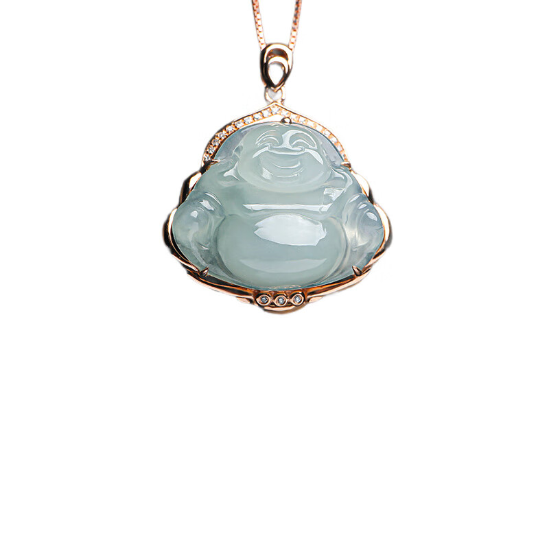 珍唯伊 18k金镶翡翠 吊坠