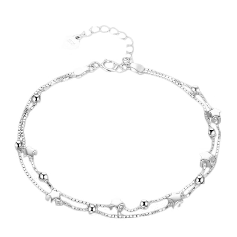 伊黛儿925银星星手链