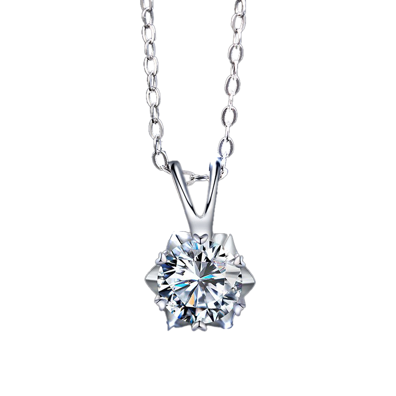 圣蒙娜 莫桑石六爪 项链