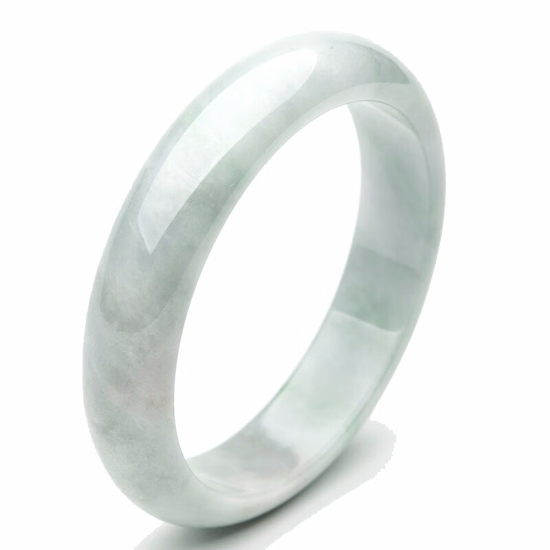 凤禧 圆柱浅绿翡翠手镯