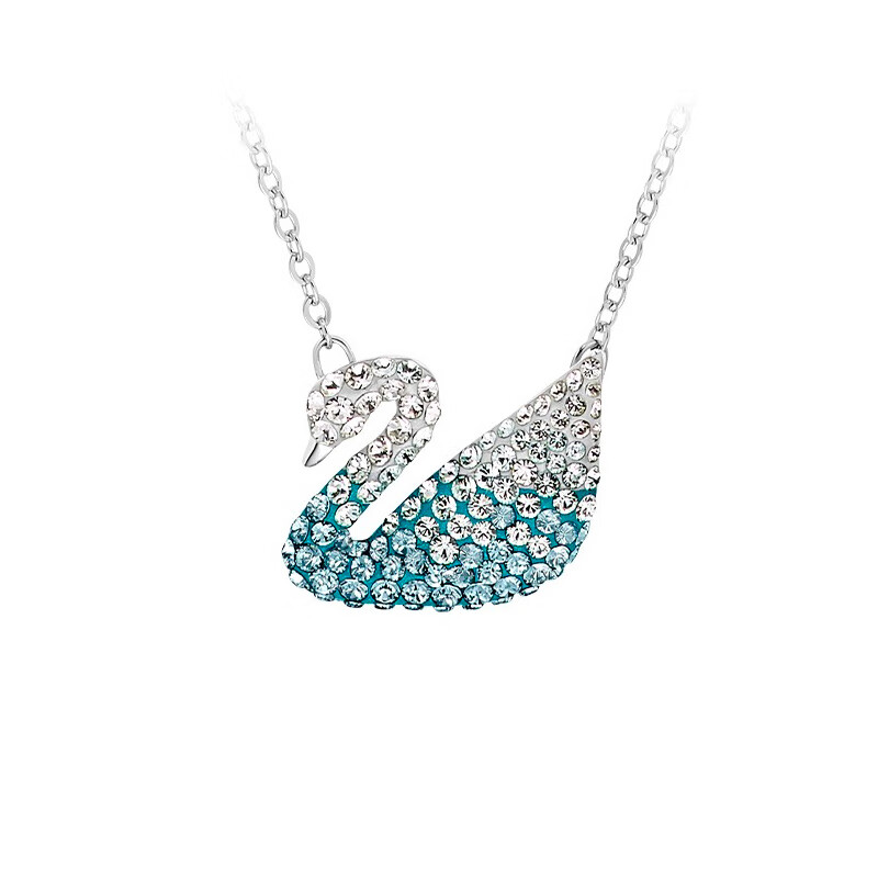 施华洛世奇 蓝色渐变天鹅项链