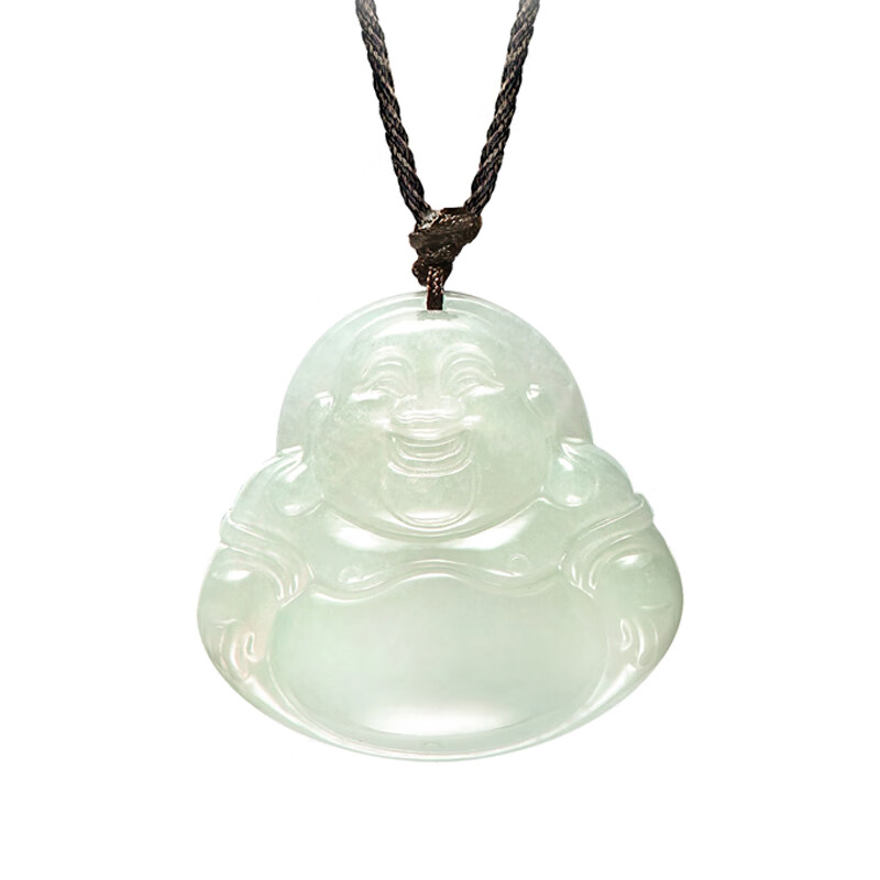周大福 平安佛公 翡翠吊坠