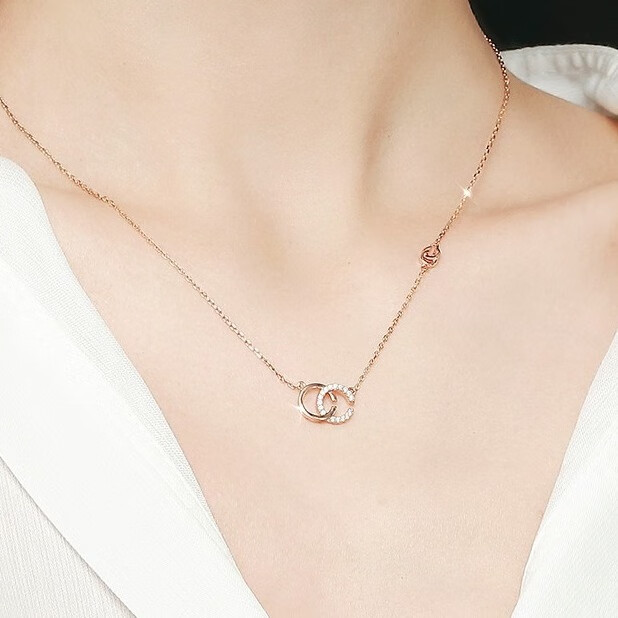 T400双C字母银项链