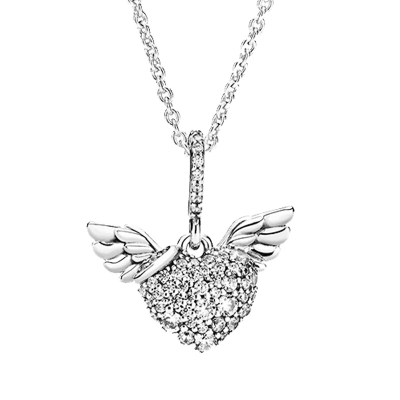 潘多拉天使之翼爱心项链