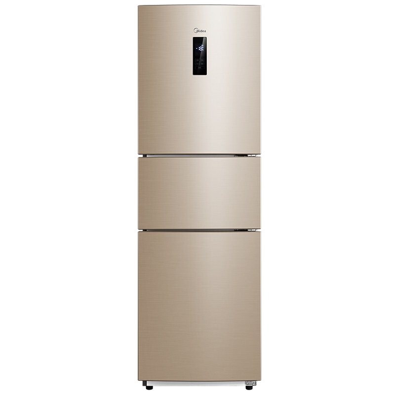 美的低噪音三门冰箱