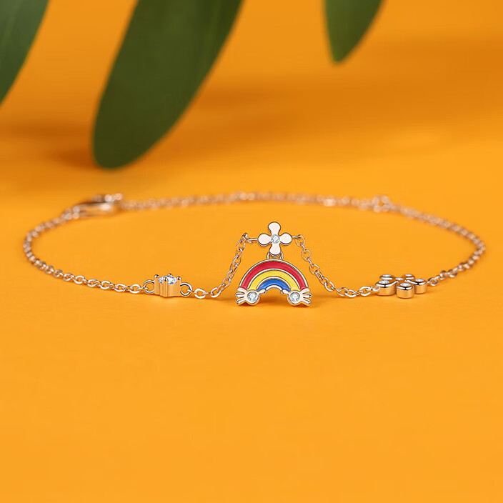 vana 彩虹玫瑰金手链