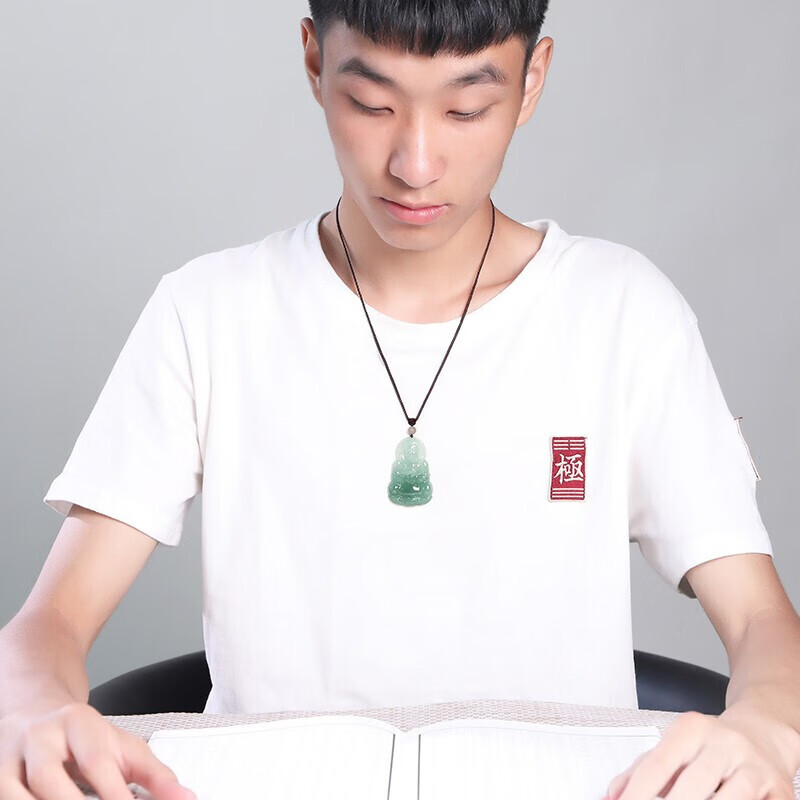 印象眸 油青观音翡翠吊坠