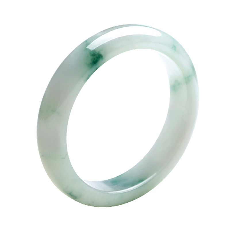 净心石 精致飘花翡翠手镯